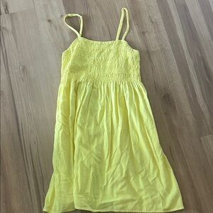 Yellow Smocked Sundress  - Lightweight Spaghetti Strap size M EUC
